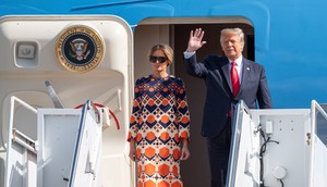 Melania and Donald Trump exit Air Force One on Inauguration Day 2020.Noam Galai/Getty Images