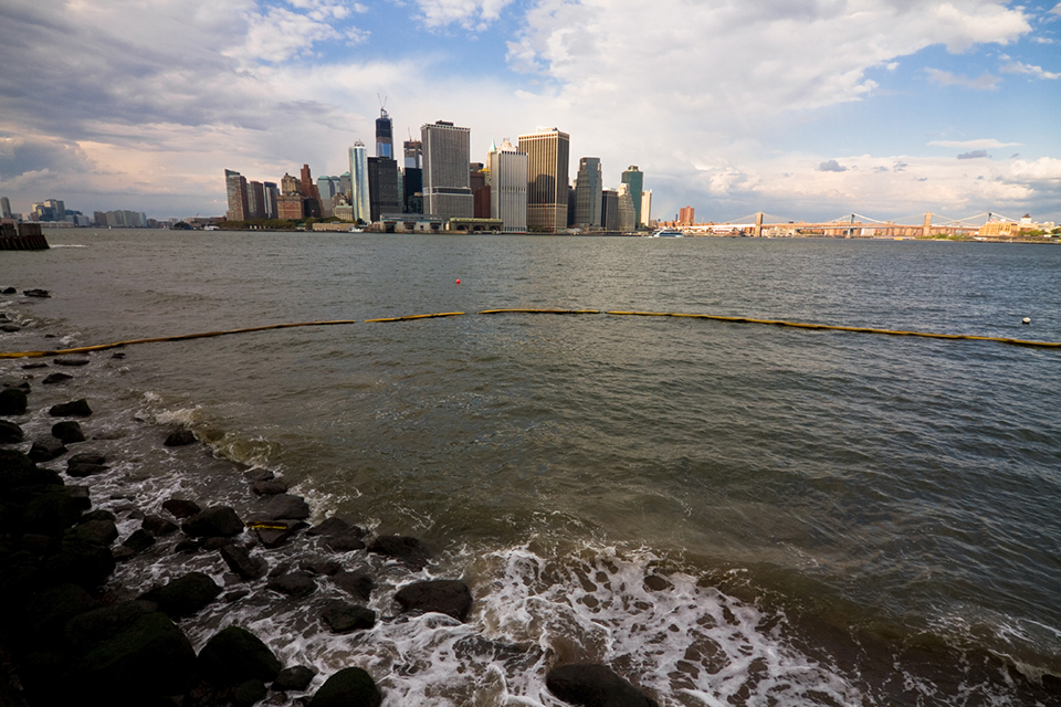 damaged roadway from sea level rise associated flooding