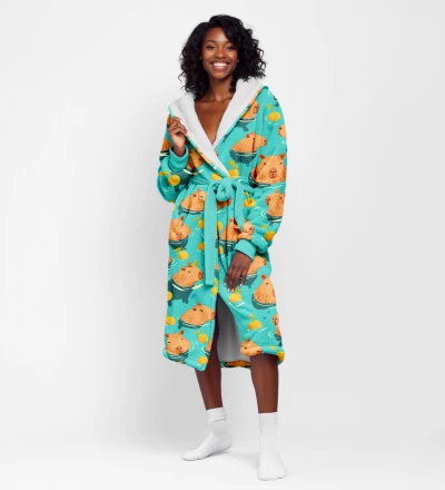 Capybath sherpa robe