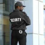 building security guard protecting people and business