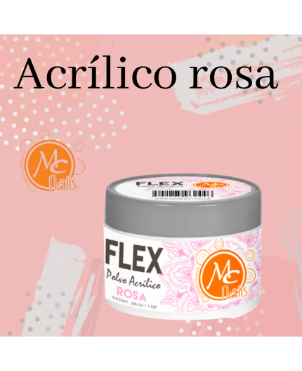 Polvo Acrílico Rosa Para Uñas Acrílicas 1 oz Mc Nails