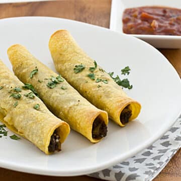 Baked Portabella Mushroom Taquitos