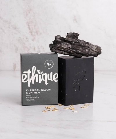 Ethique Unscented Charcoal, Kaolin & Oatmeal Soap Bar