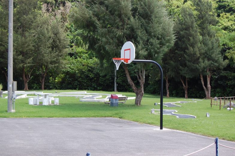 basketball court, white beach's naval facility