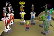 The Clan Cup statues, which have been removed during the move to Ferox Enclave.