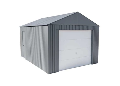 SOJAG Everest Wind & Snow Rated Steel Garage - 12 ft. x 15 ft. x 10 ft. Charcoal