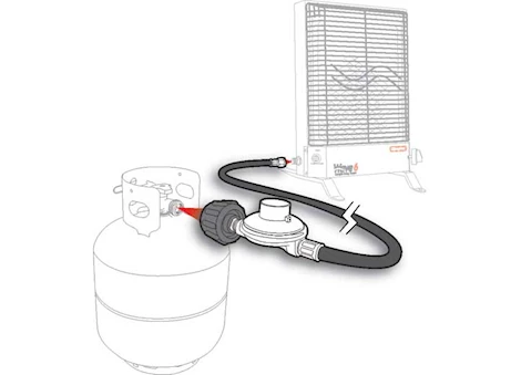 CAMCO 12FT LOW PRESSURE REG & HOSE