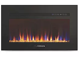 Lippert 30in built-in electric fireplace, w/crystal flame effect-flat panel