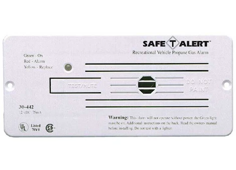 Safe-T-Alert 30 Series RV Propane/LP Gas Alarm - White, Flush Mount