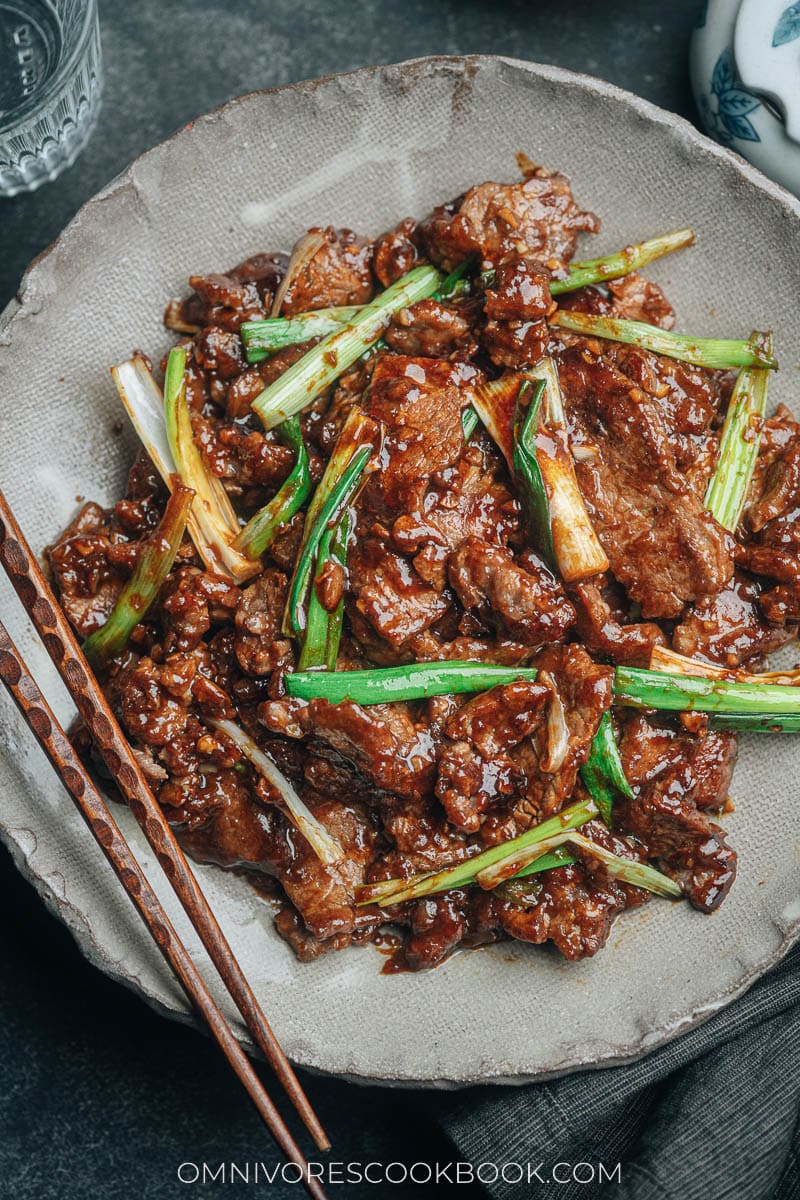 Mongolian Beef close up