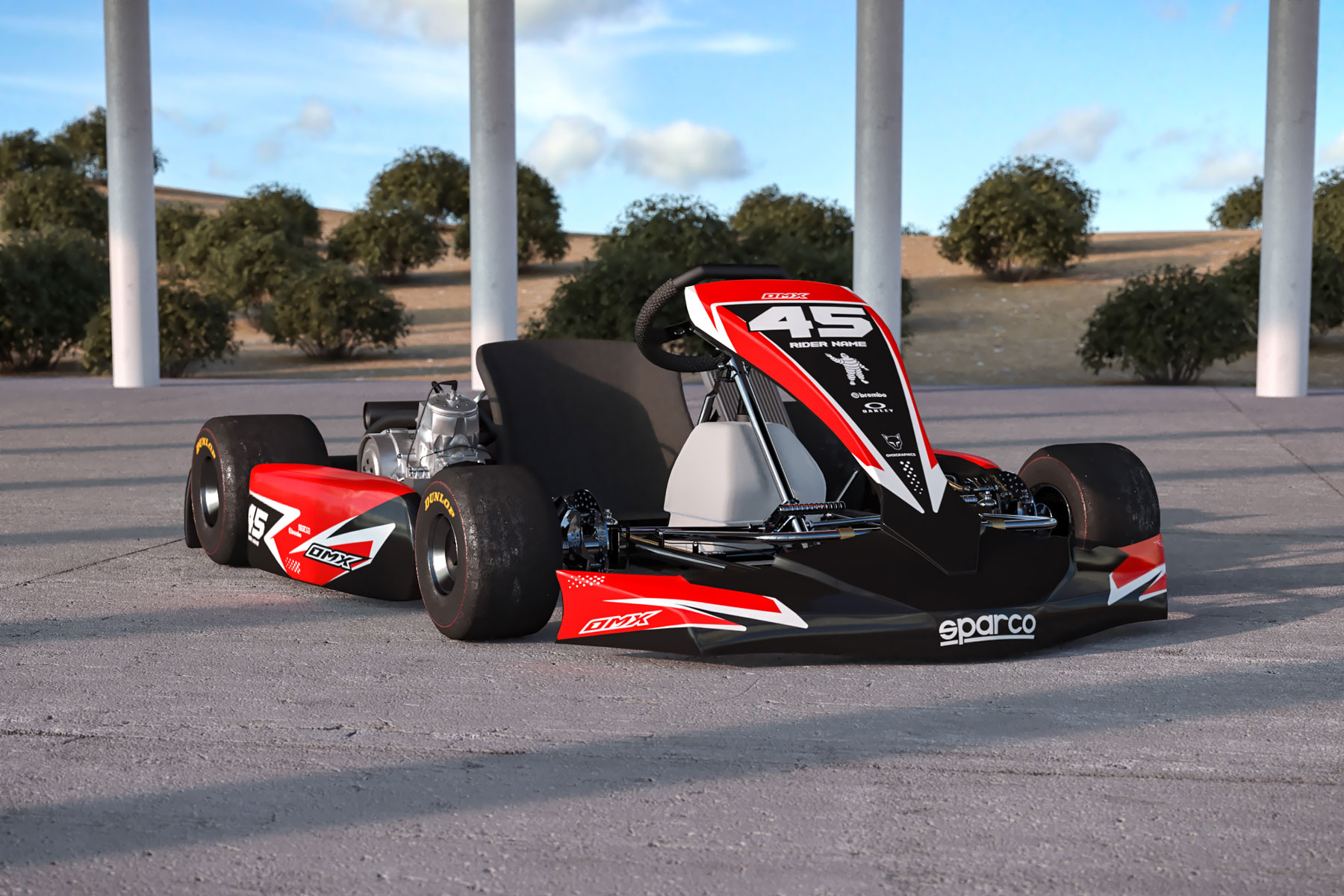 Go Kart Graphics Kit Stealth Promo