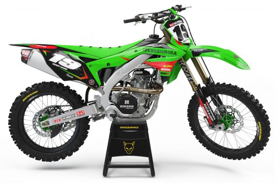 High quality Kawasaki KX450F Graphics 'Supercross' Green