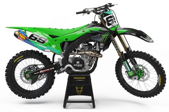 High quality Kawasaki KXF 450 Graphics 'Monster' Green