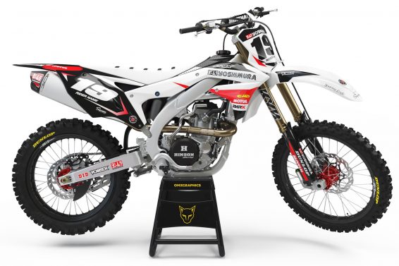 High quality Kawasaki KXF 250 Graphics Kit 'Competition' White