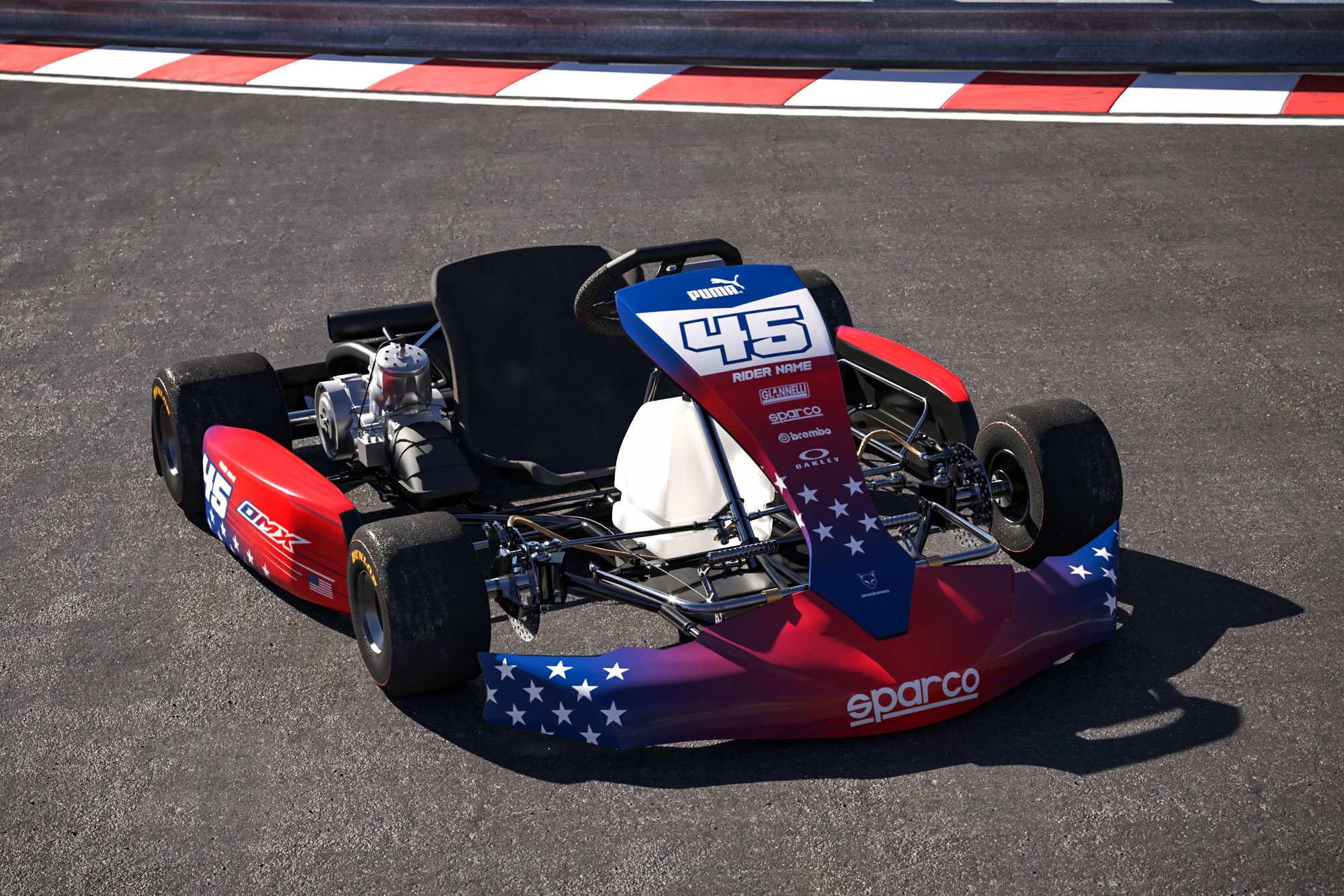 USA Go Kart Graphics Kit Promo