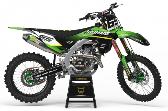 Custom Dirt Bike Graphics Kit for Kawasaki Reckless