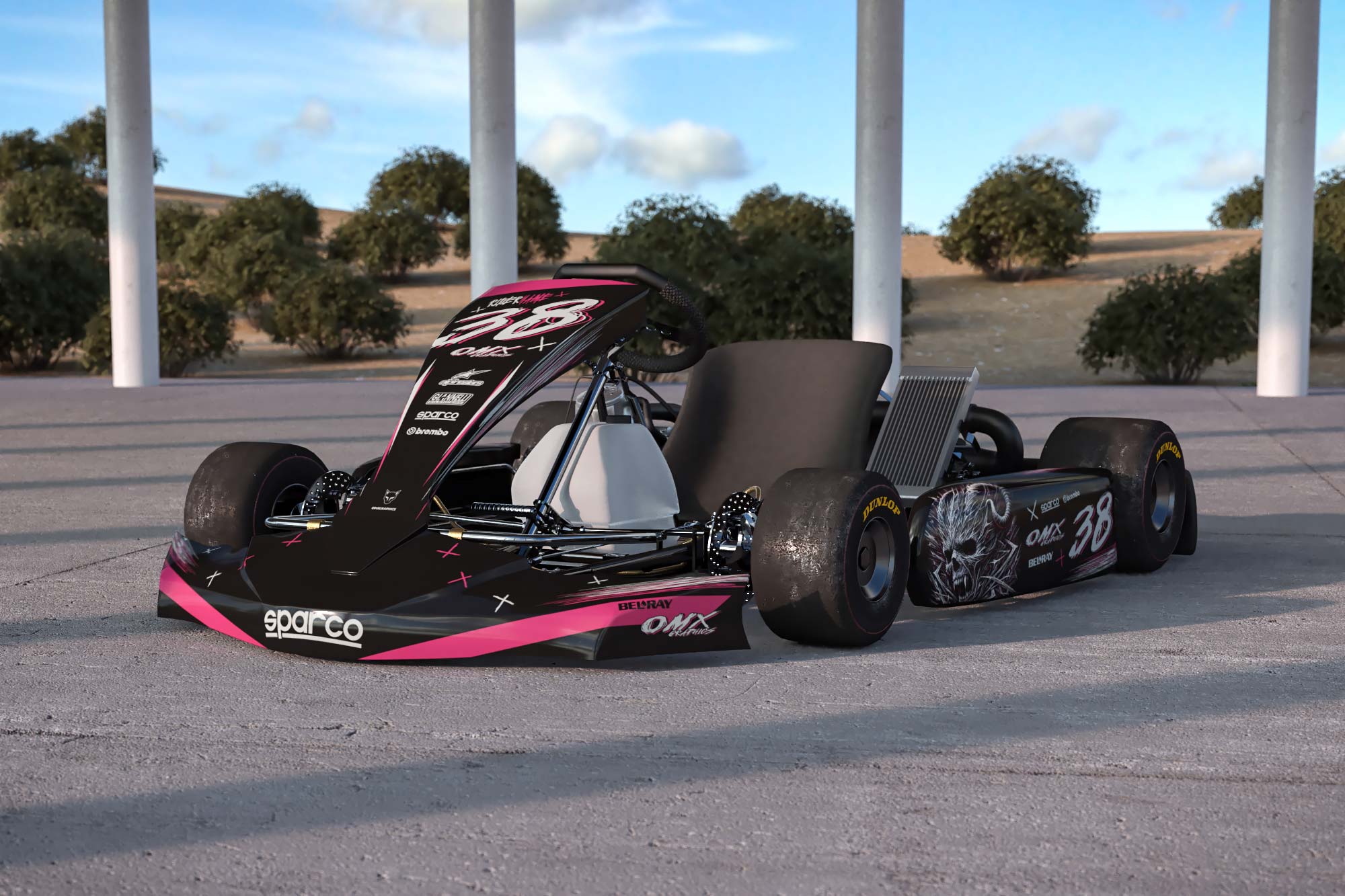 Custom Go Kart Graphics Kit Hellthorn Promo