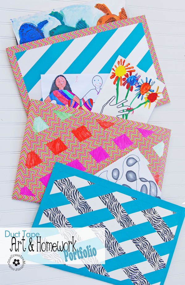 Tame The Schoolwork With A Duck Tape Art Portfolio Onecreativemommy Com