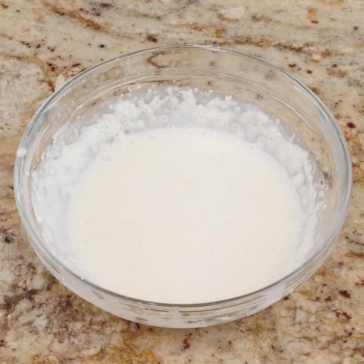 a cornstarch slurry in a small bowl.