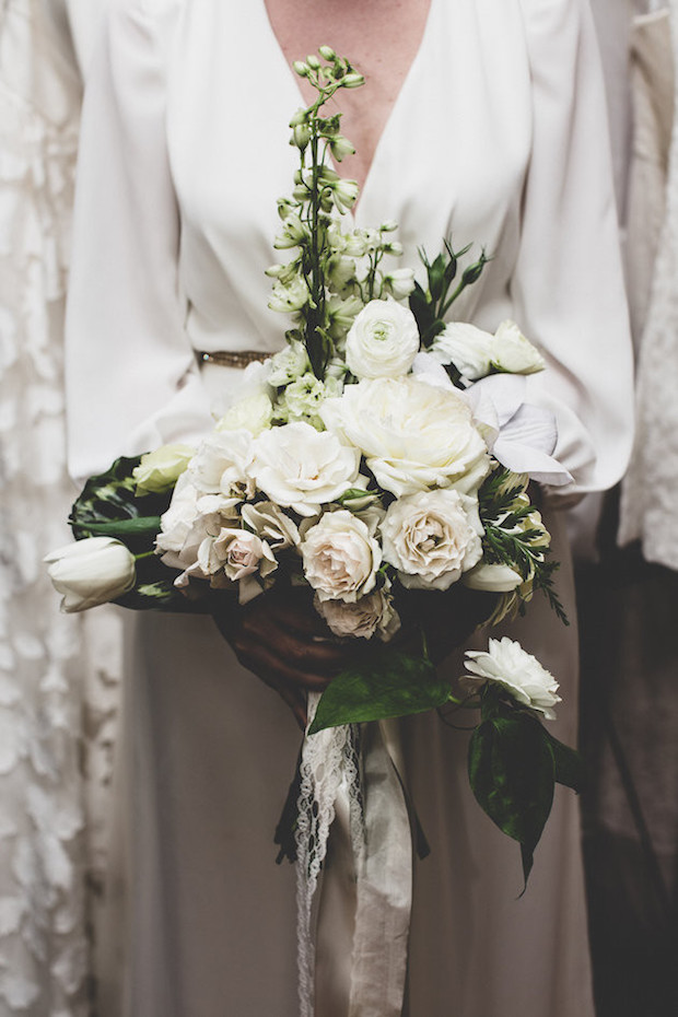 White bridal bouquet