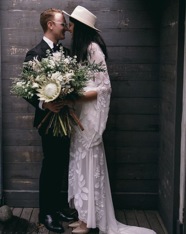 White protea bouquet