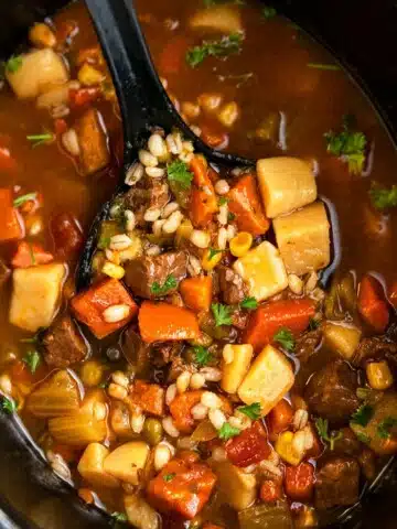 Slow Cooker Beef Barley Soup Recipe