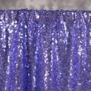 Violet Shiny 3mm Sequins Glitz on Mesh Dress Fabric