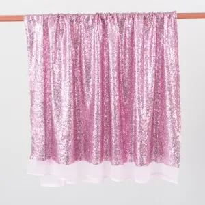 Shiny Pink Flare Mini Disc Sequin Metallic Fabric