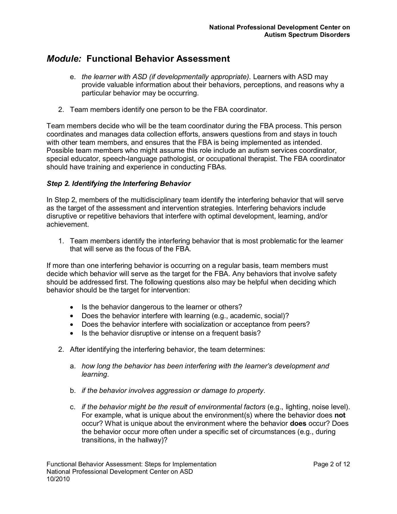 Free 8 Sample Functional Behavior Assessment Forms In Ms Word Pdf ...