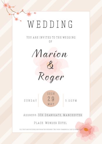 Floral Wedding Invitation Template