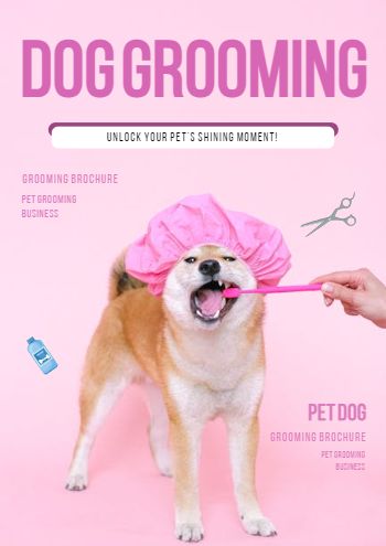 Dog Grooming Brochure Template