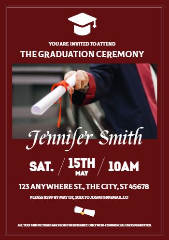 University Graduation Invitation Template