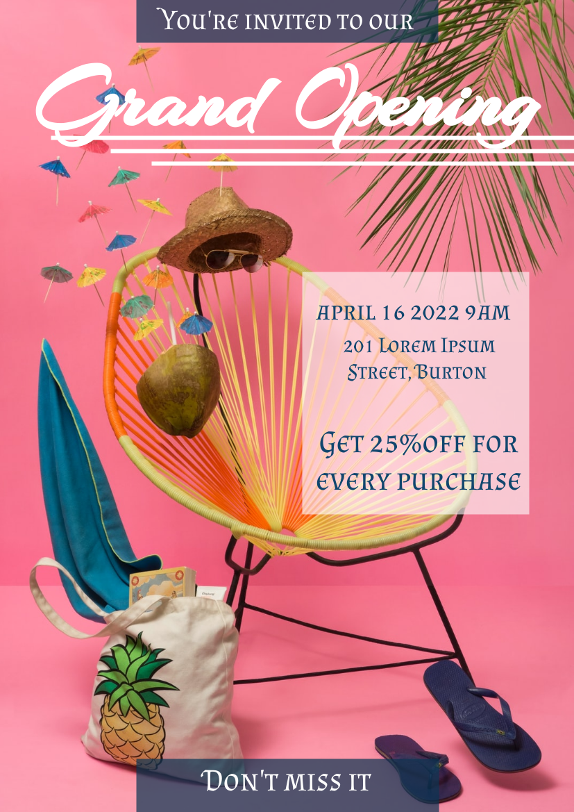 Clothing Store Grand Opening Flyer