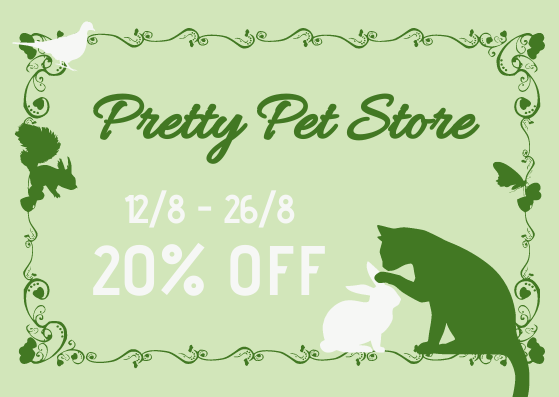 Editable giftcards template:Pet Store Gift Card