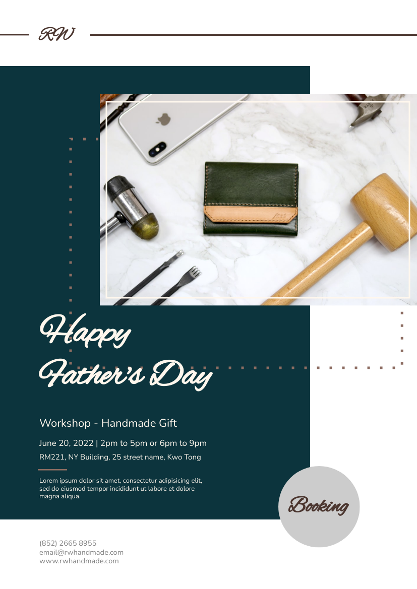 Father's Day Handicrafts Workshop Flyer