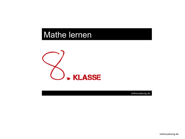 Mathe 8 Klasse