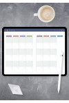 iPad Monthly Calendar Planner Undated - Casual Style Template