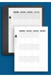 Monthly Calendar Planner Undated - Casual Style Template for Kindle Scribe