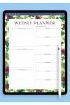 Weekly Planner Template with Main Goals for iPad & Android