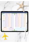 iPad Weekly Planner Undated - Floral Style Template 