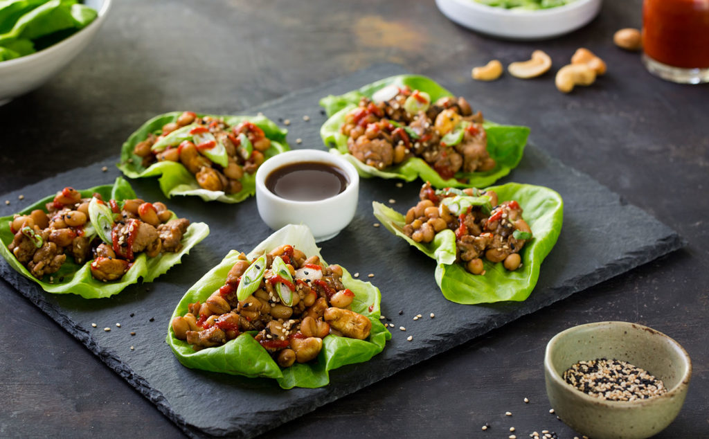 Cashew Chicken Lettuce Wraps