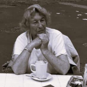 Valerie in East Cowes - during her final visit to the Island