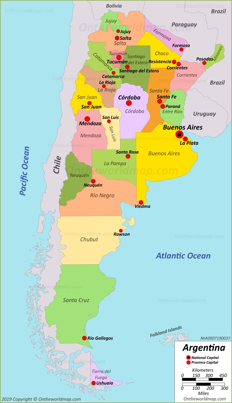 Map Political Division Of Argentina Mapa De Argentina Mapa De Images