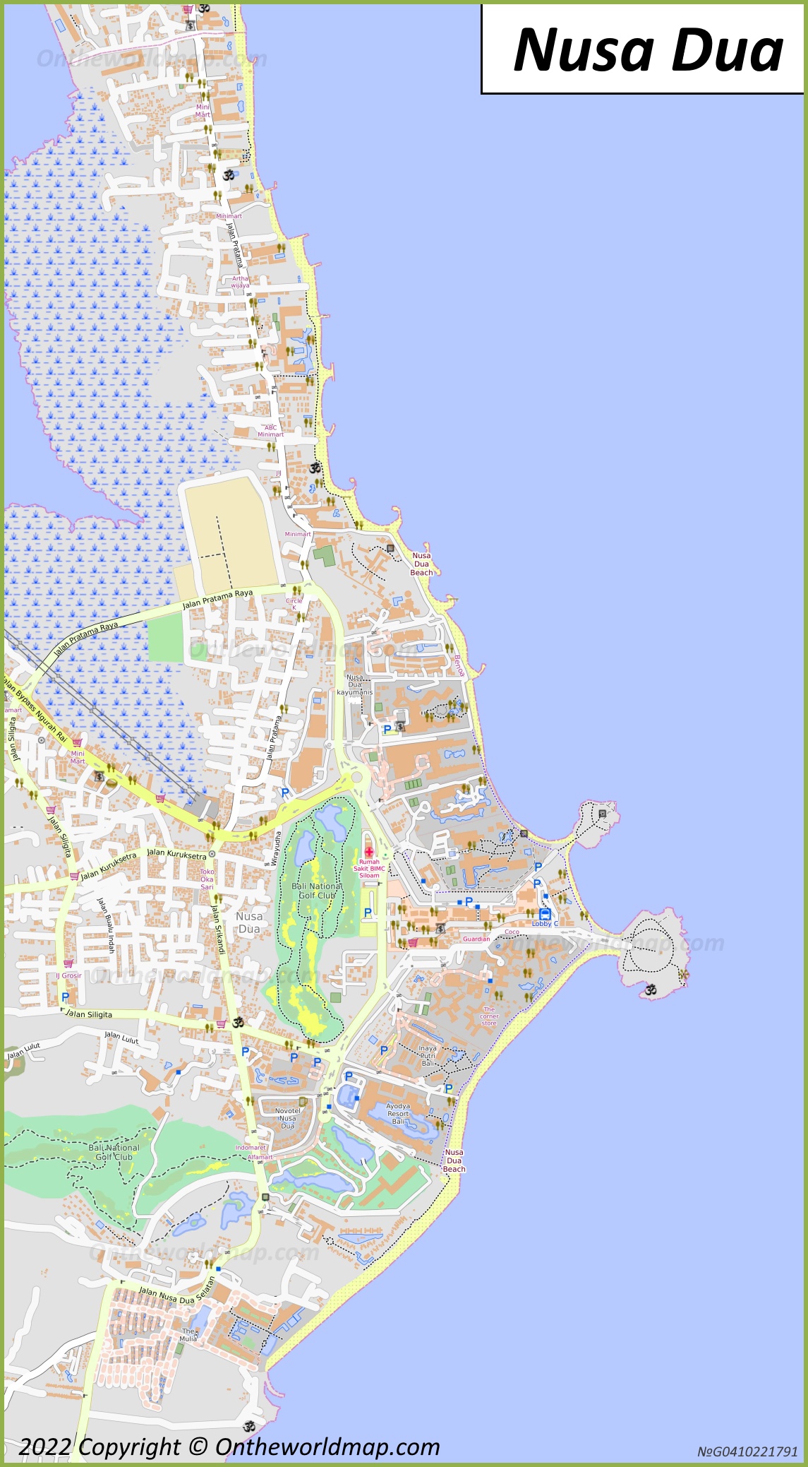 Nusa Dua Map | Bali, Indonesia | Detailed Maps of Nusa Dua