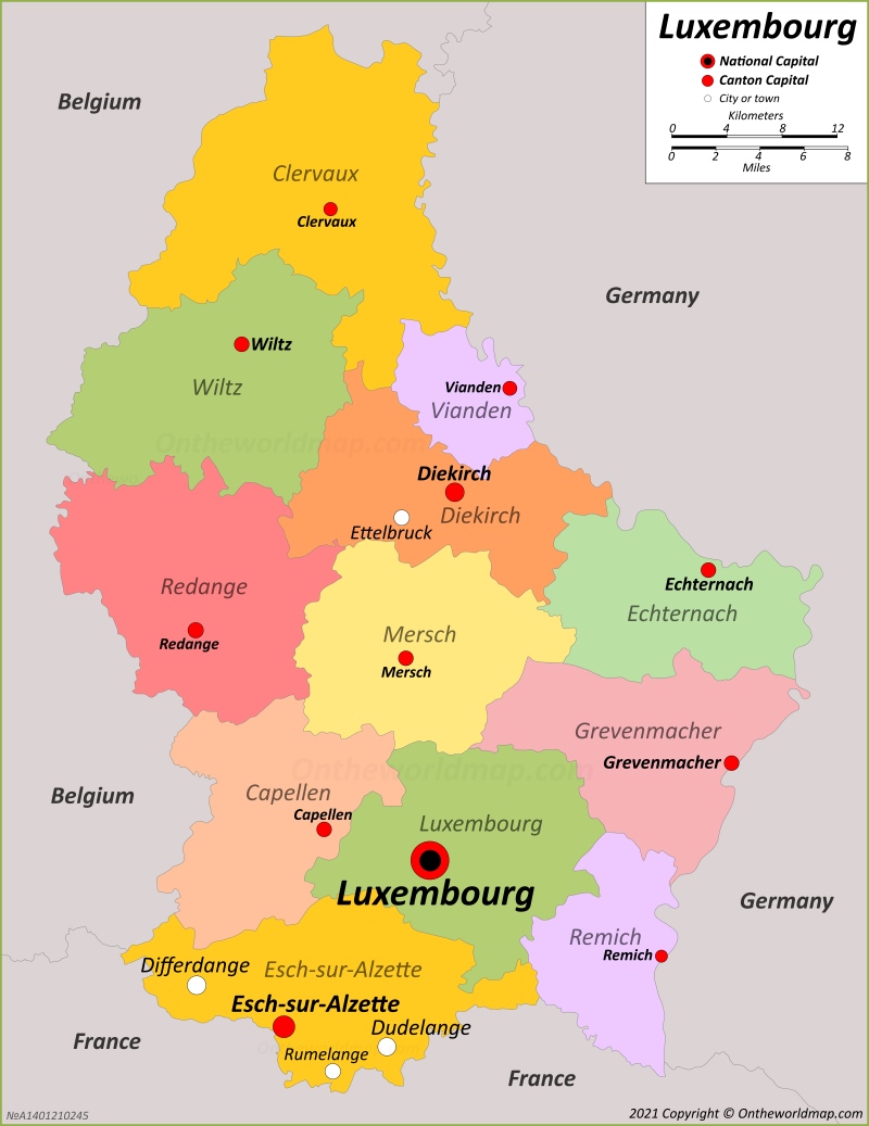 Luxembourg Map