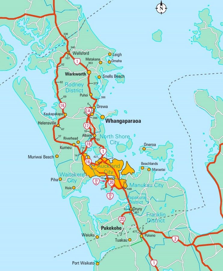 Auckland Zone Map