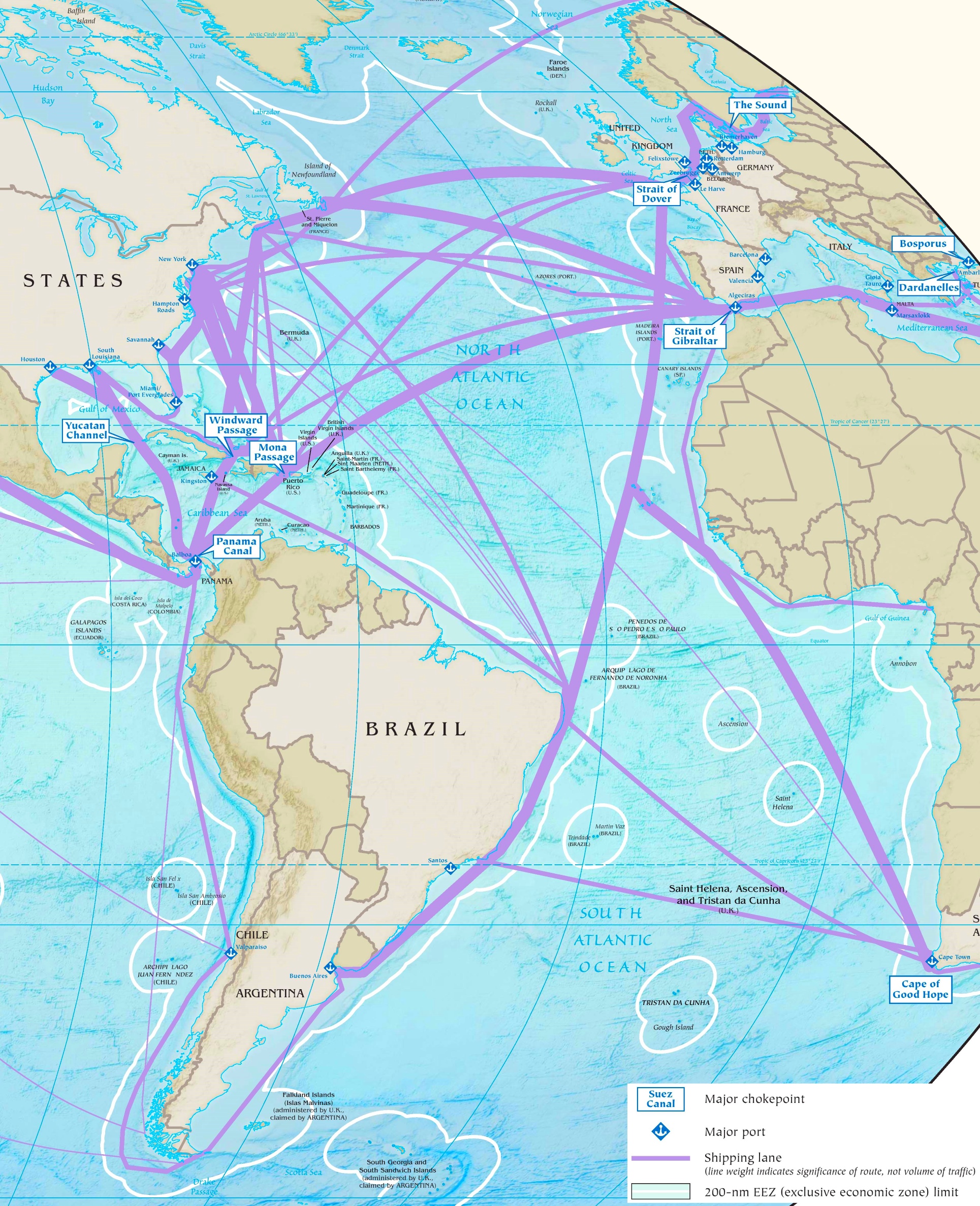 Collection 102+ Pictures Map Of The Atlantic Ocean And Surrounding ...