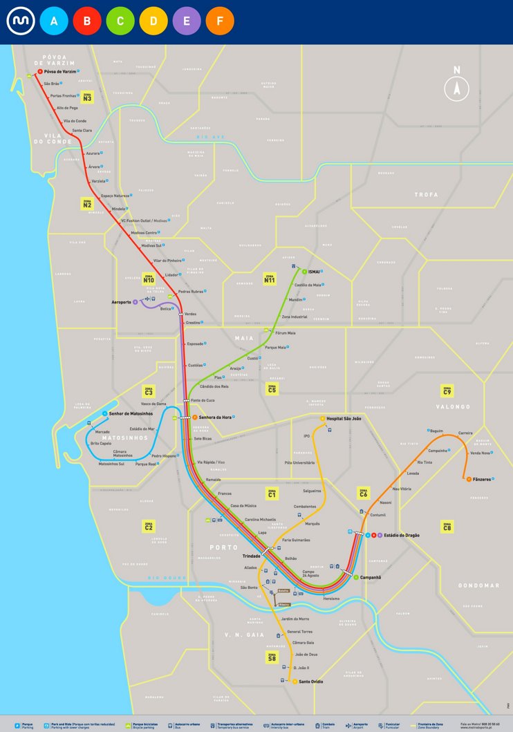 Porto metro map