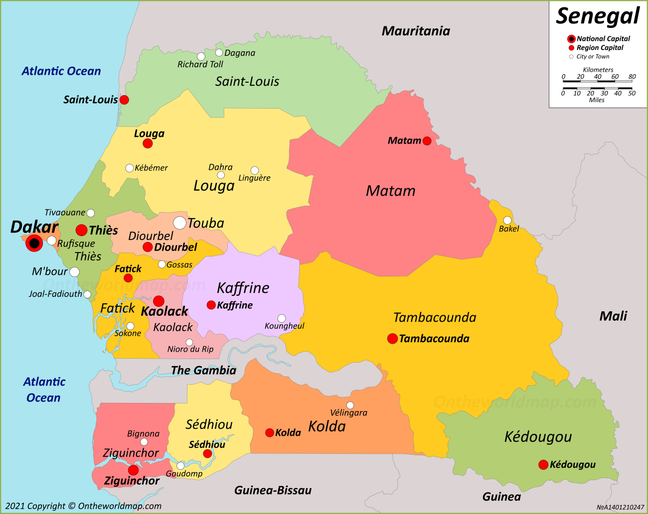 Senegal Map | Maps of Republic of Senegal