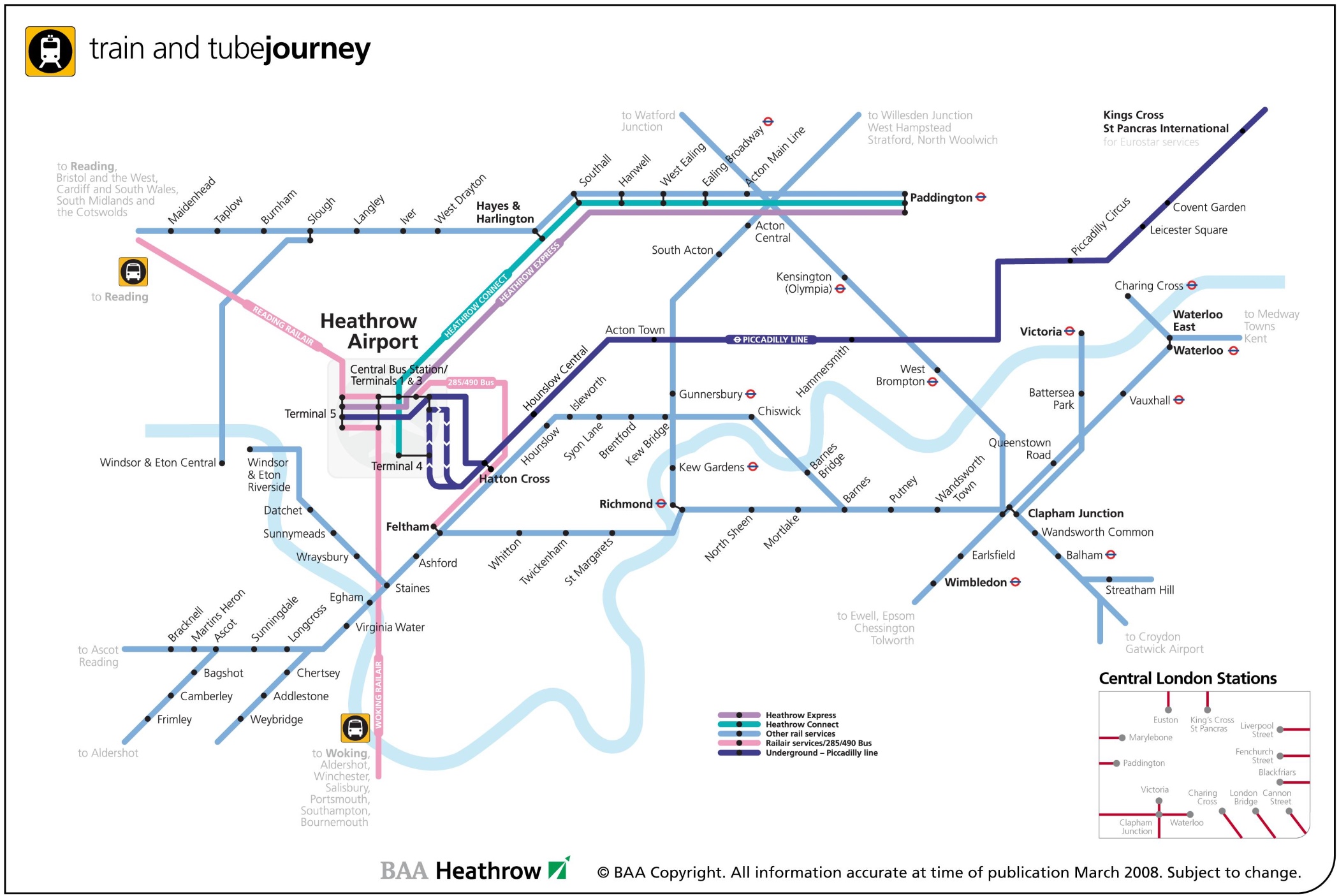 Heathrow Express Map Route